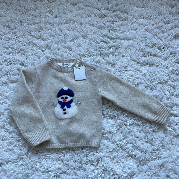 BNWT Baby Bonpoint Snowman Sweater - Picture 4 of 6